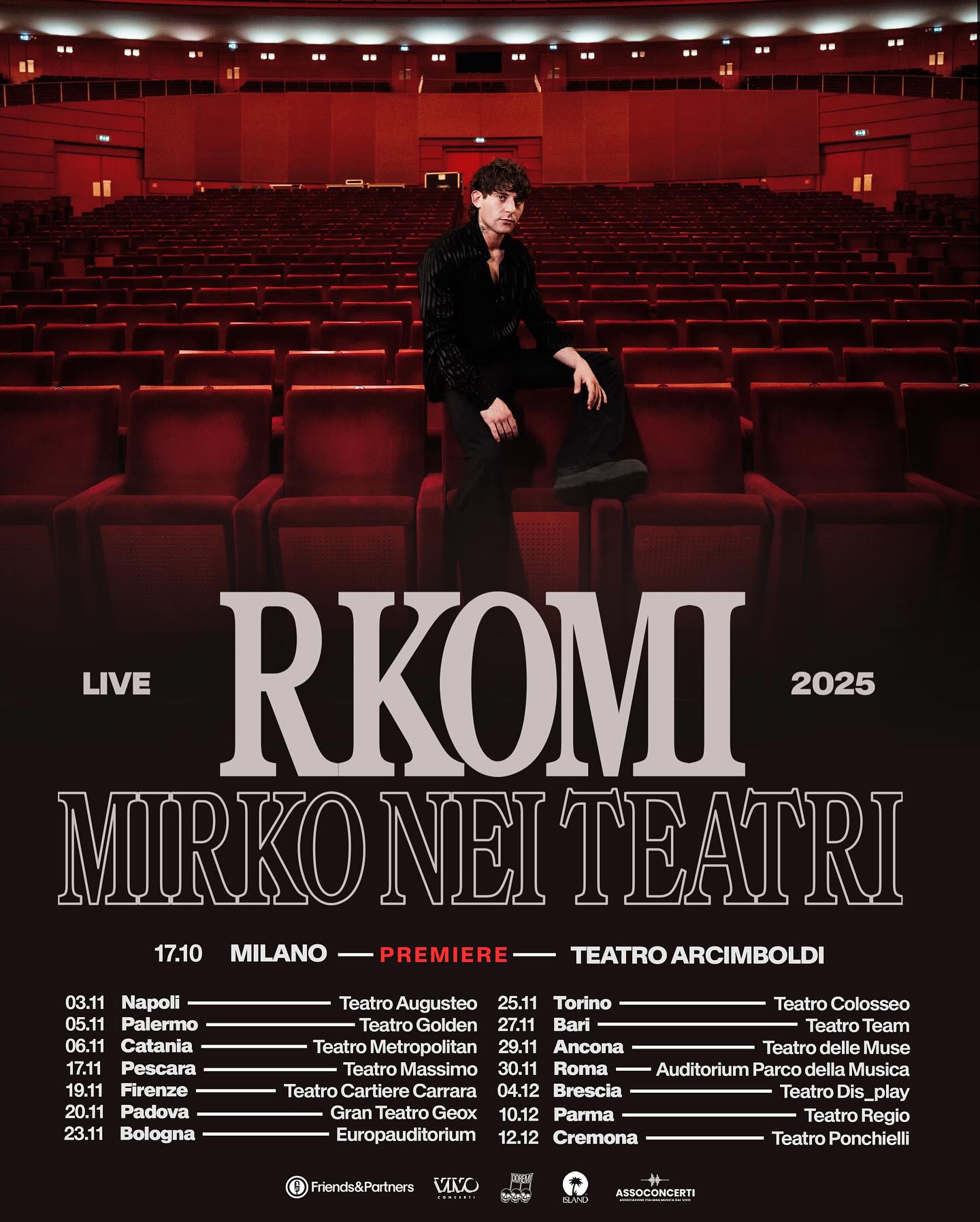 Rkomi Mirko Nei Teatri Tour Poster